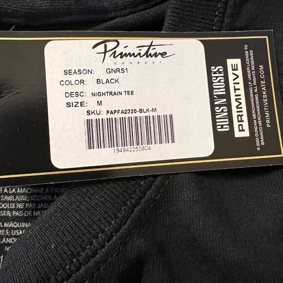 Guns N' Roses X Primitive Night Train Tee NWT Sz M - Picture 3 of 4